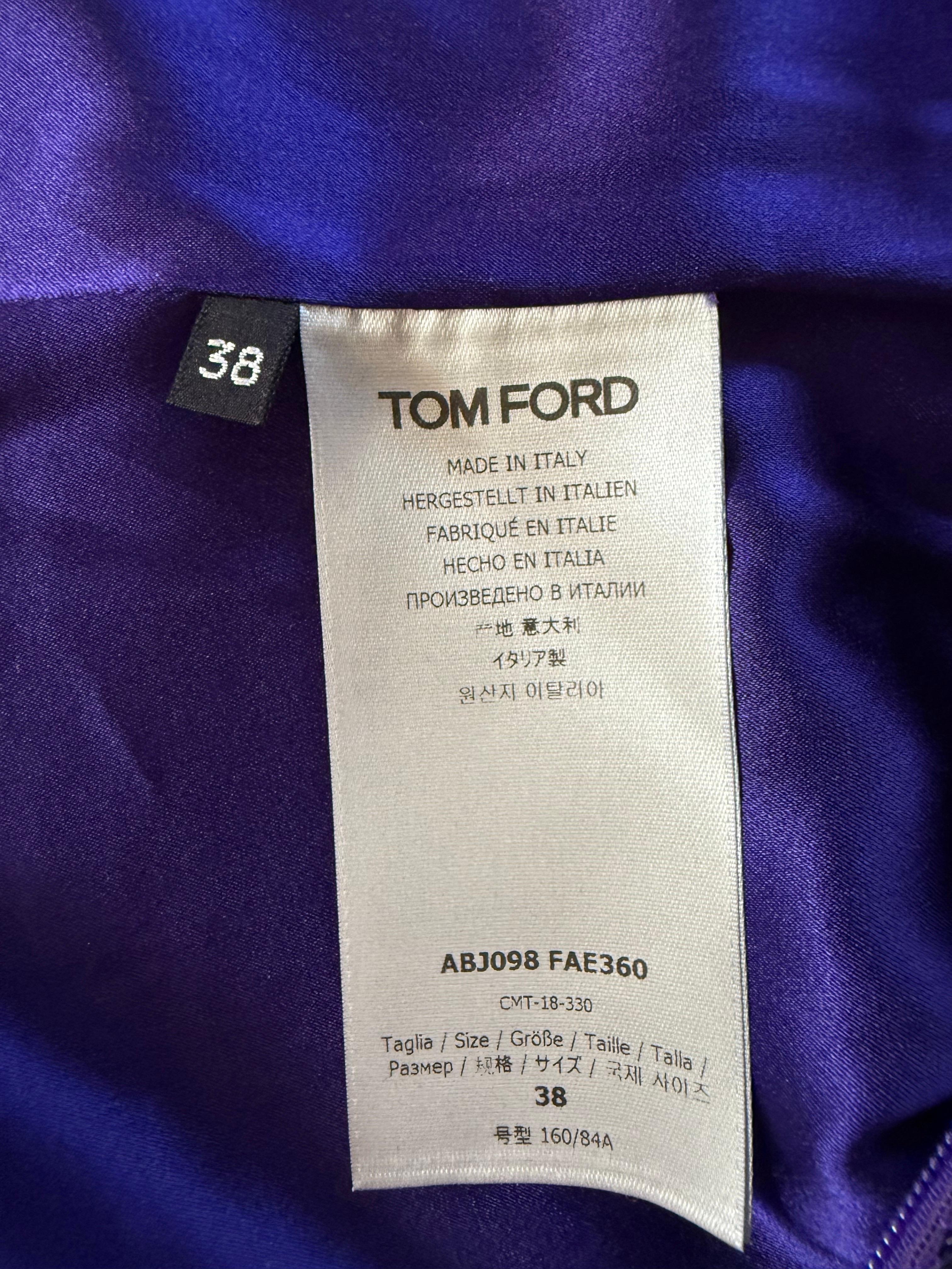 TOM FORD Purple Liquid Sequin Embroidered Mini Dress (Mini robe brodée de paillettes) en vente 3