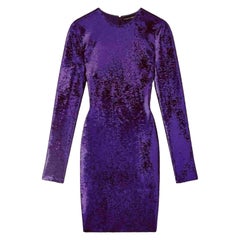 TOM FORD Purple Liquid Sequin Embroidered Mini Dress