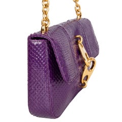 TOM FORD purple PYTHON CARINE Shoulder Bag