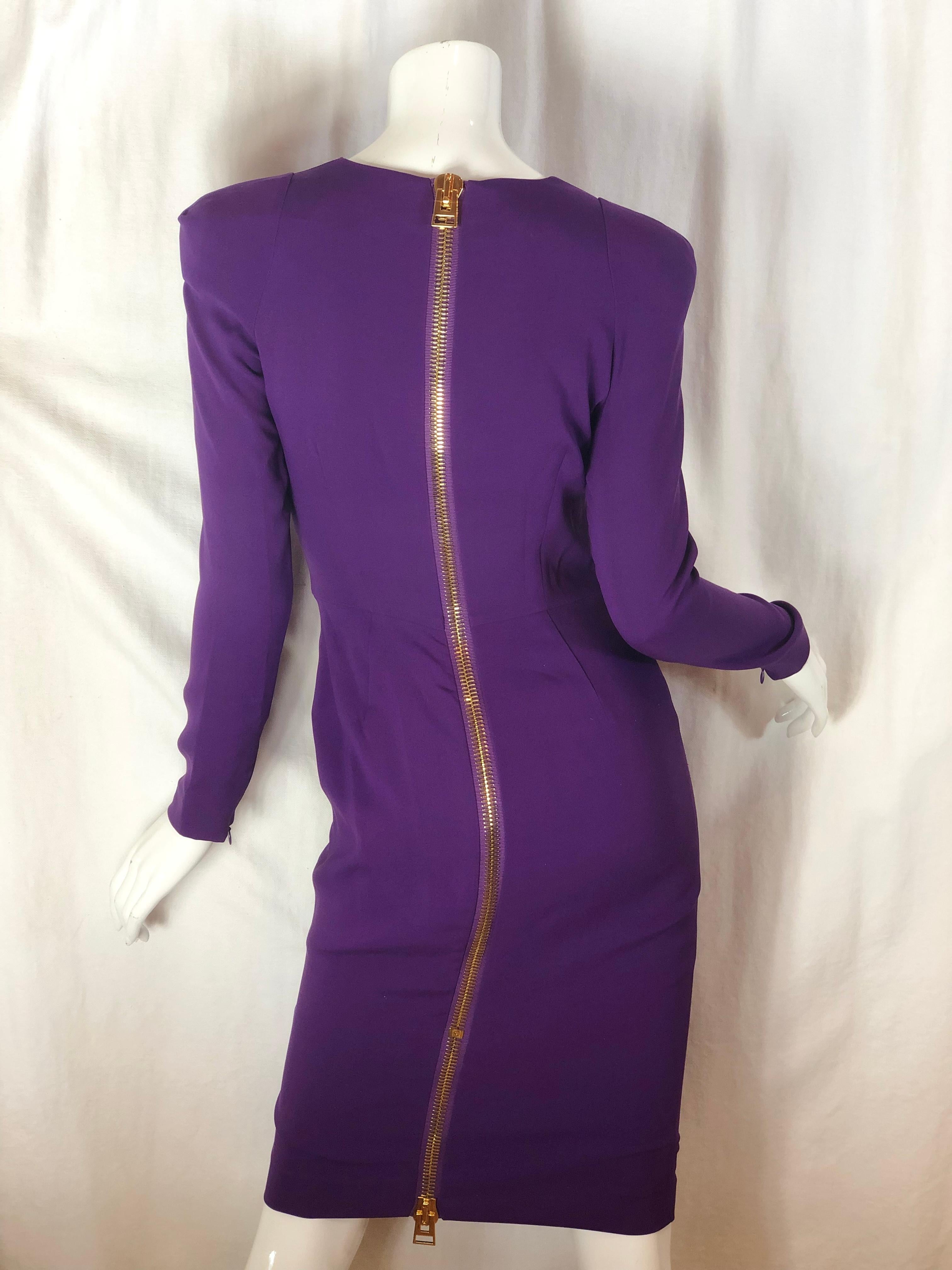 Tom Ford Purple Silk Dress 7