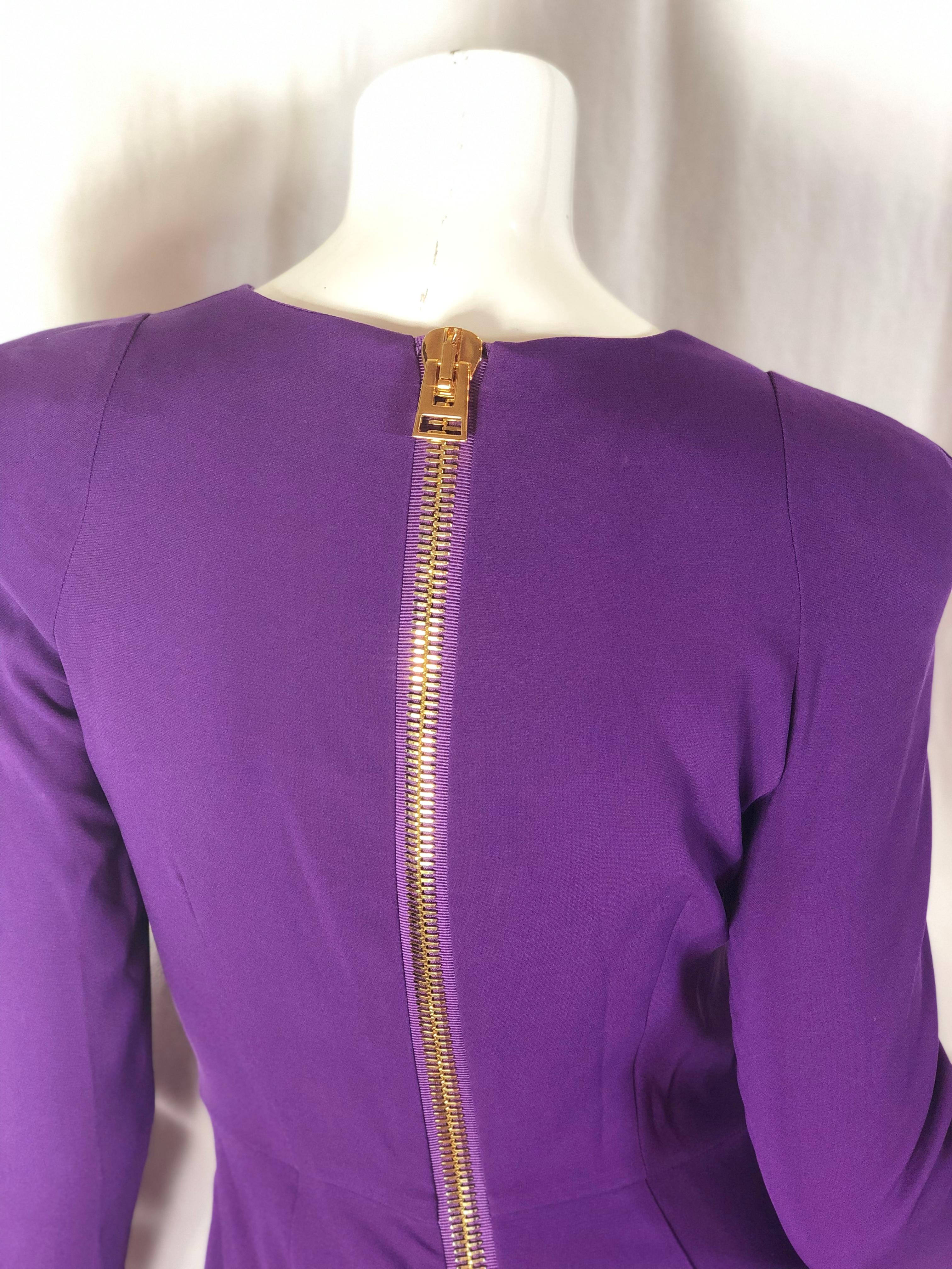 Tom Ford Purple Silk Dress 8