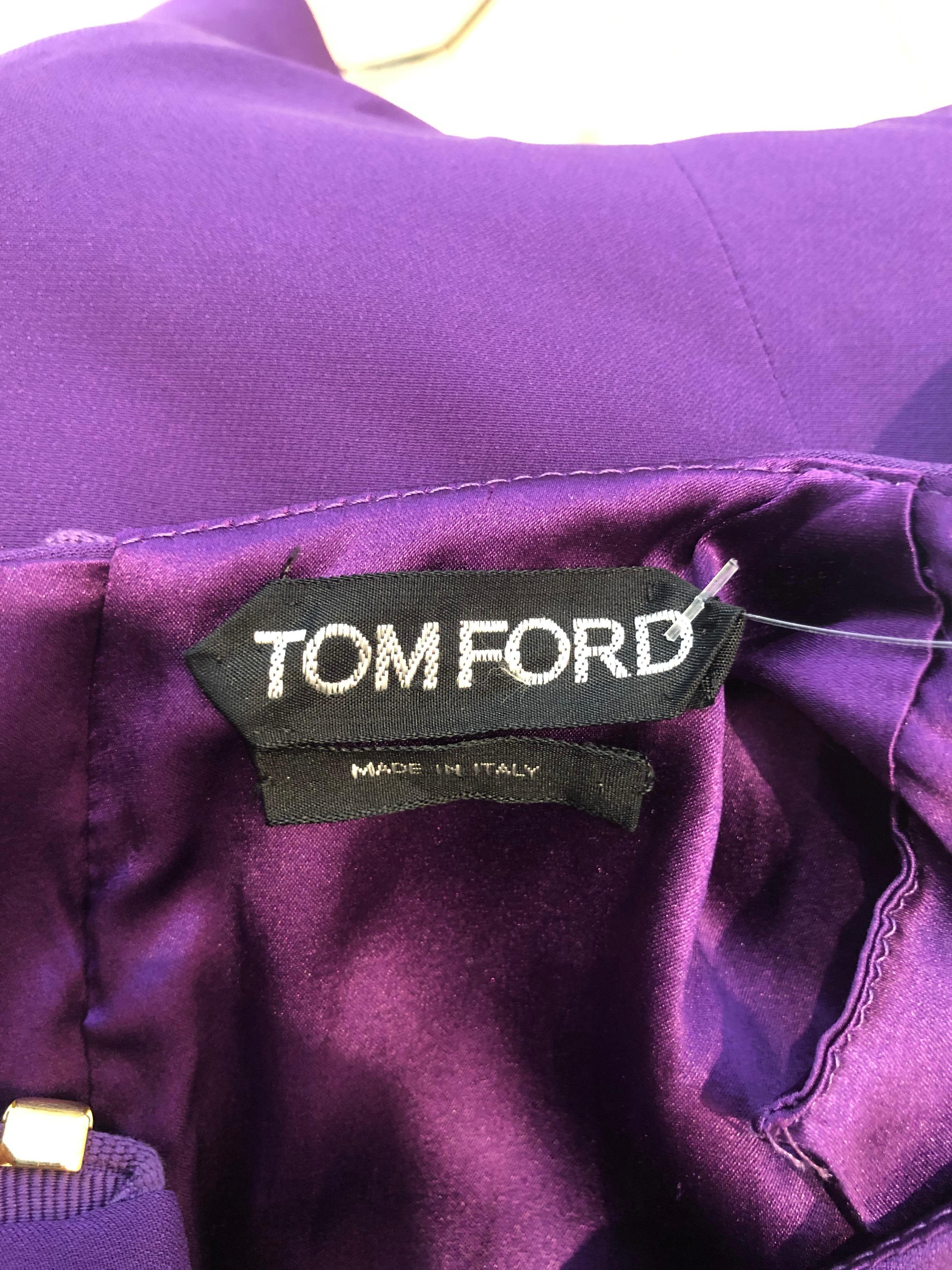 Tom Ford Purple Silk Dress 10
