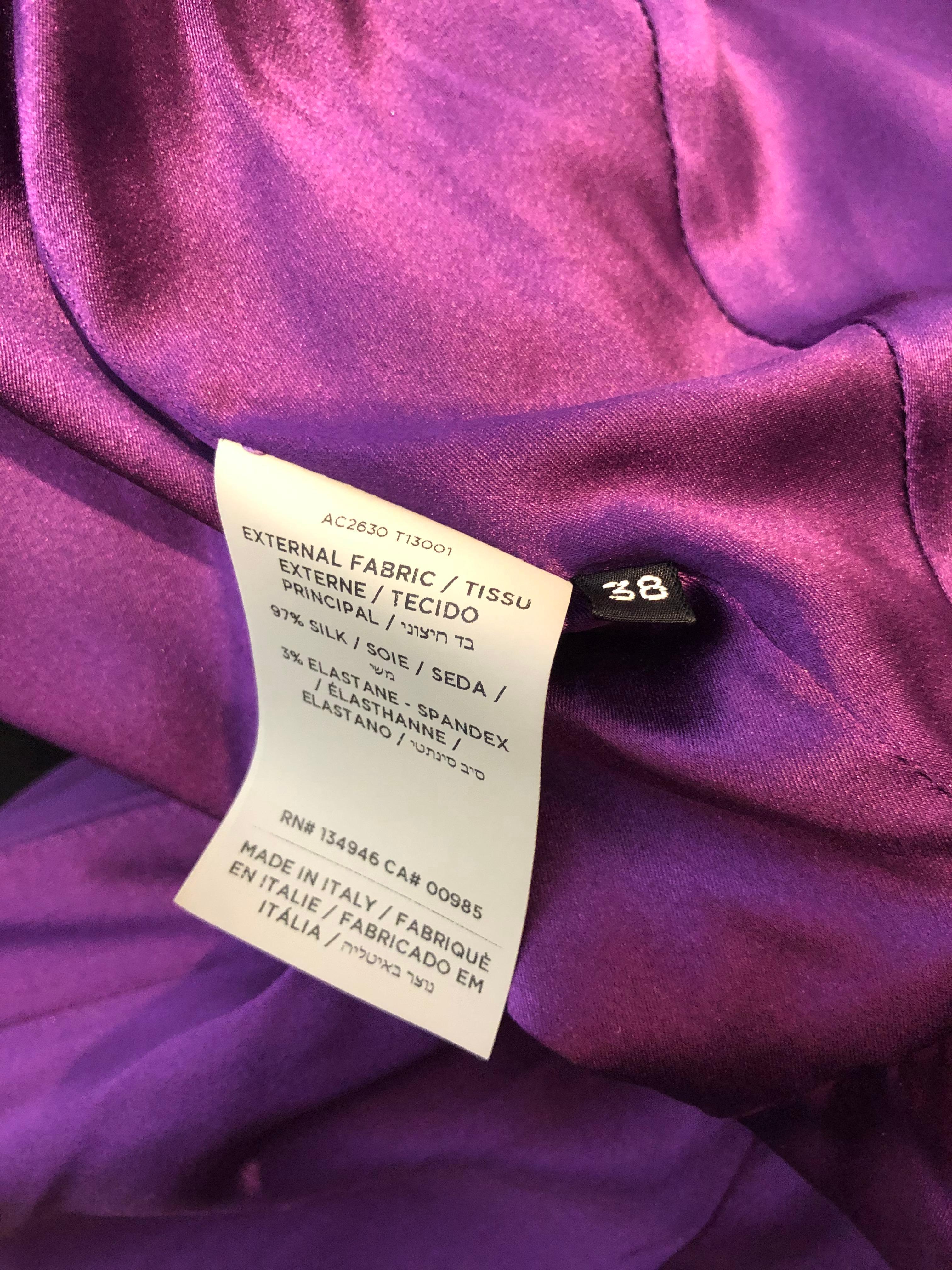 Tom Ford Purple Silk Dress 11