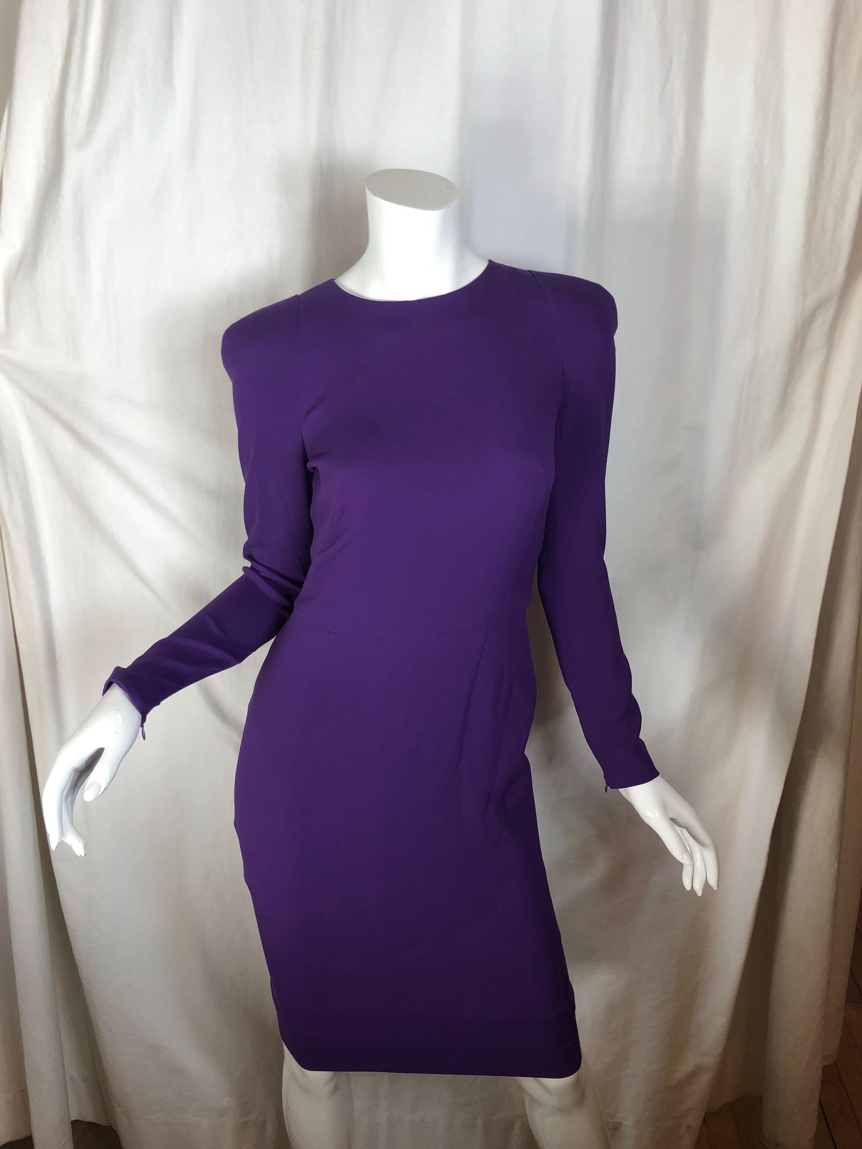 Tom Ford Purple Silk Dress 1