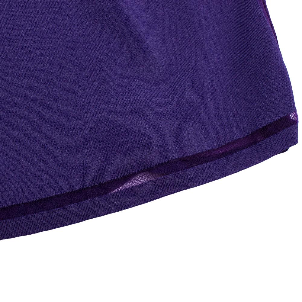 Tom Ford Purple Tank Top with Sheer Detail M For Sale at 1stDibs