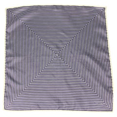 TOM FORD Purple White Stripe Silk Pocket Square