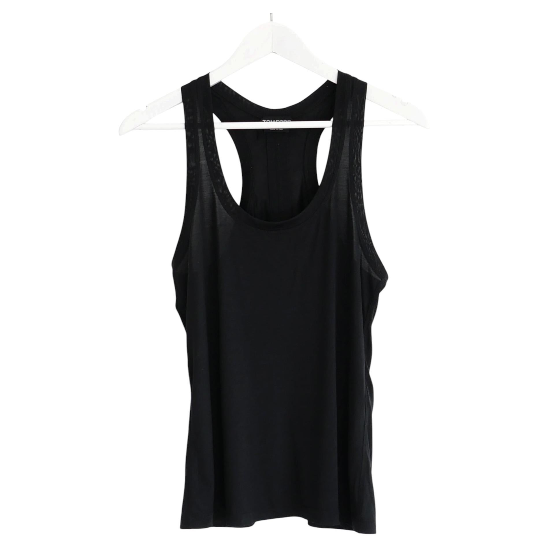 Tom Ford Damenweste aus Seidenjersey mit Racer-Rücken, IT34/UK2