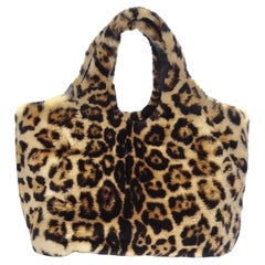 Used Tom Ford Rare Leopard Print Fur Handbag
