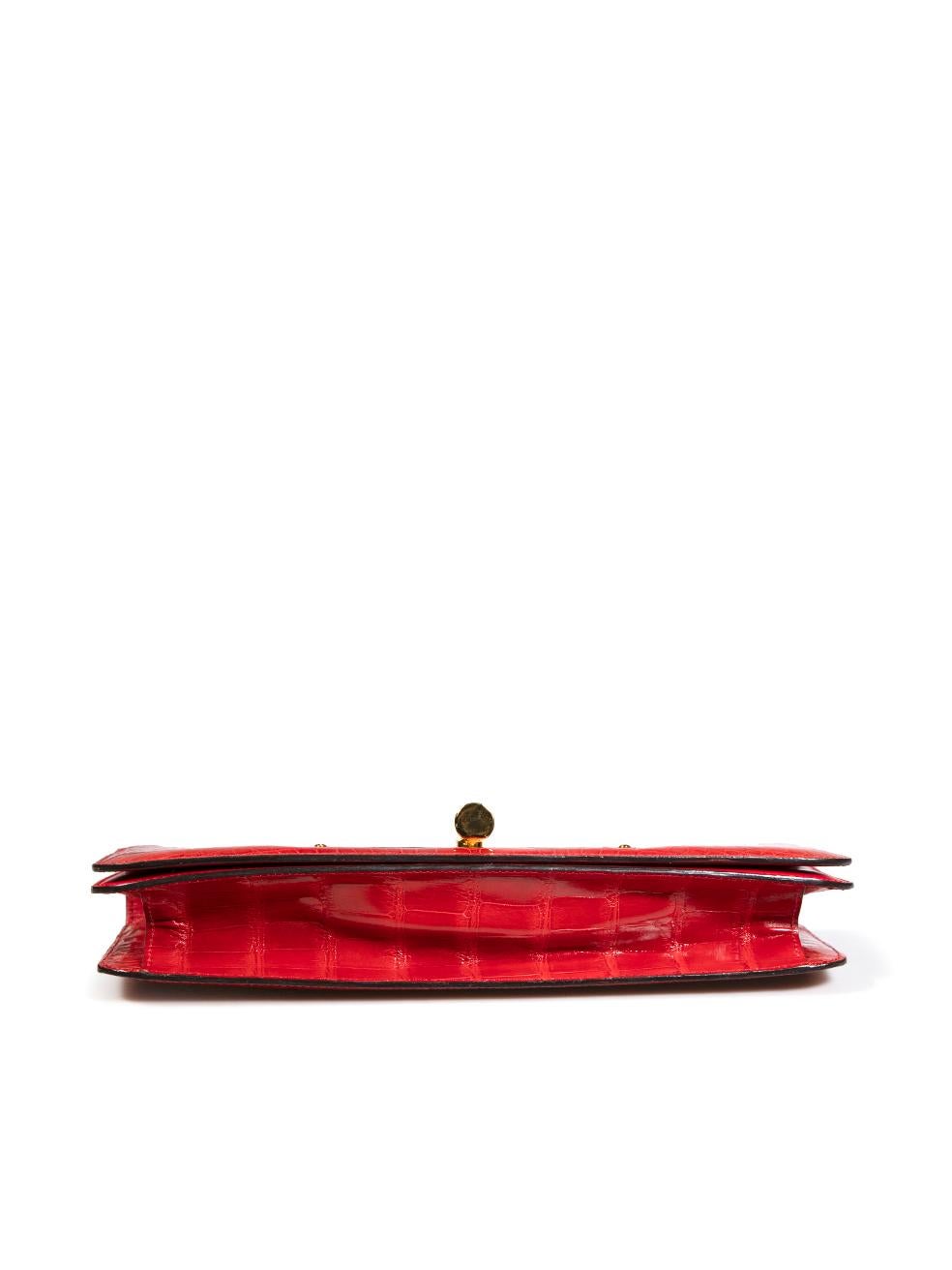 Women's Tom Ford Red Alligator Natalia Convertible Clutch For Sale