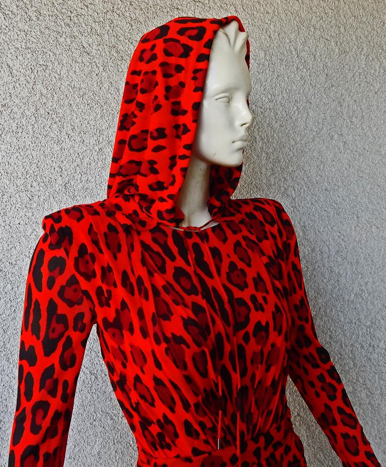 Women's Tom Ford Red Cheetah Dress   For Sale