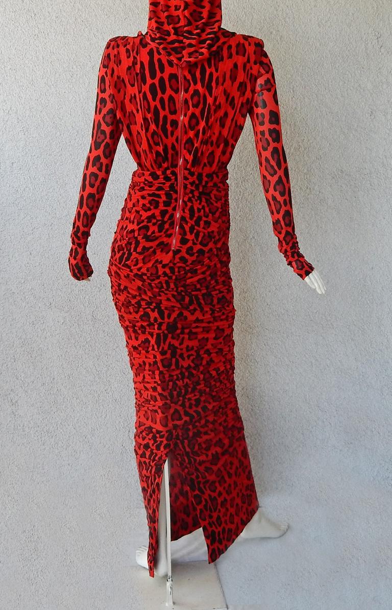 Tom Ford Red Cheetah Dress   For Sale 3