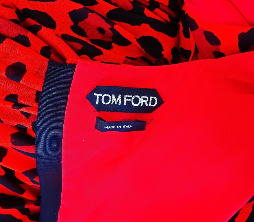 Tom Ford Red Cheetah Dress   For Sale 5