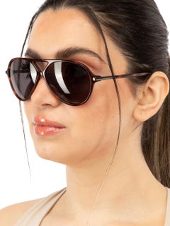 Tom Ford Rote Havanna Schildpatt Leopold Sonnenbrille