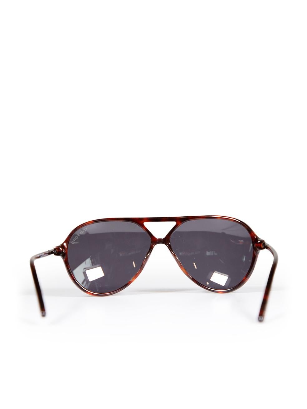 Women's Tom Ford Red Havana Tortoiseshell Leopold Sunglasses For Sale