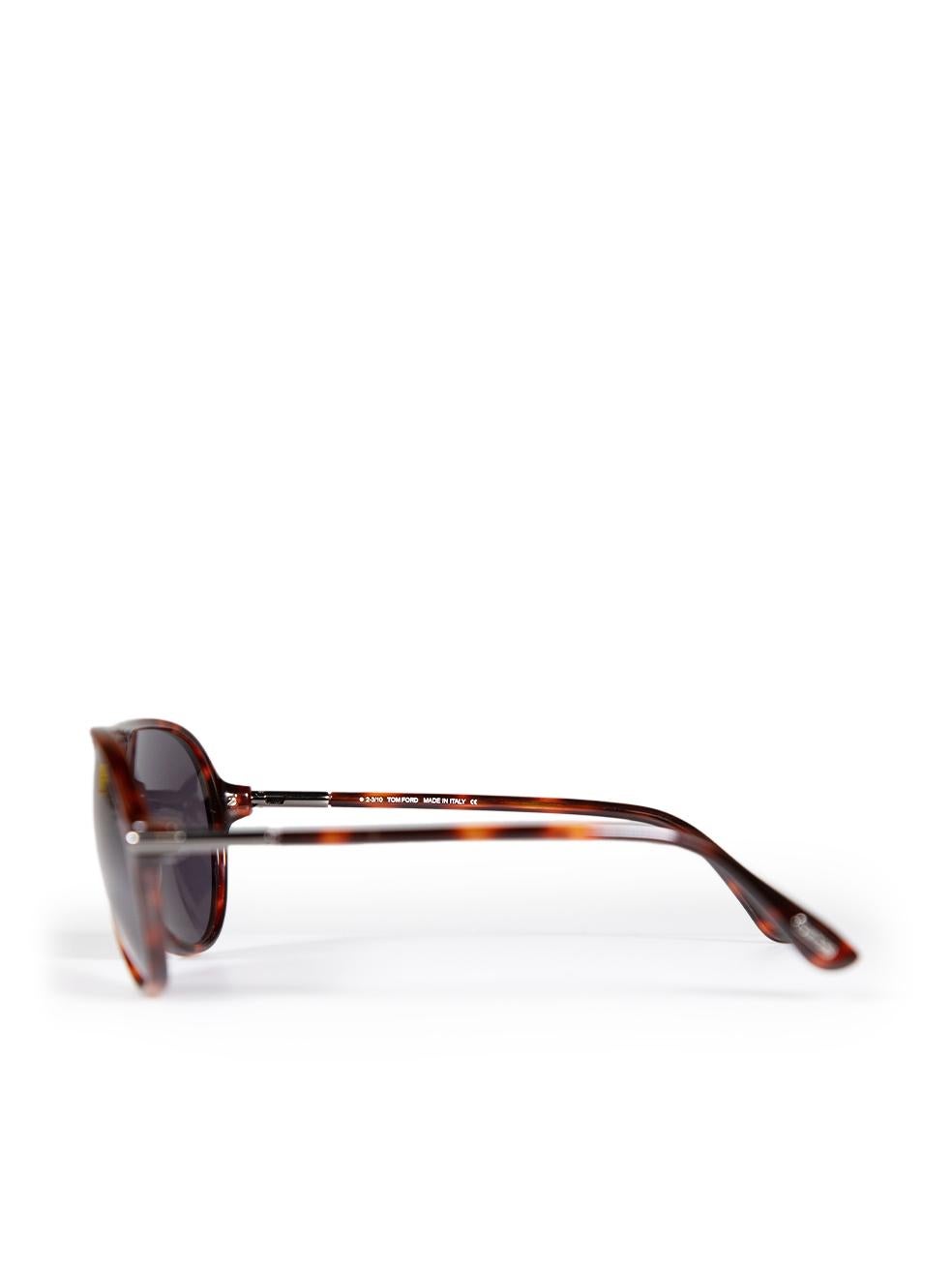 Tom Ford Red Havana Tortoiseshell Leopold Sunglasses For Sale 1