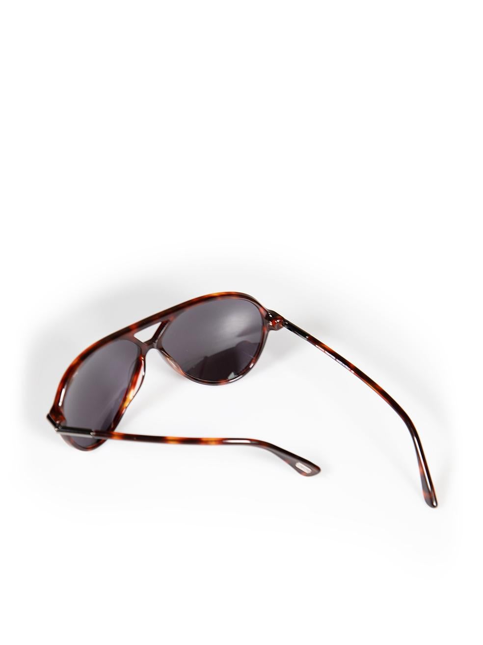 Tom Ford Red Havana Tortoiseshell Leopold Sunglasses For Sale 3
