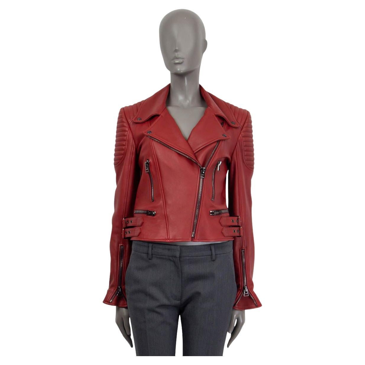 TOM FORD red LEATHER BIKER Jacket 40 S