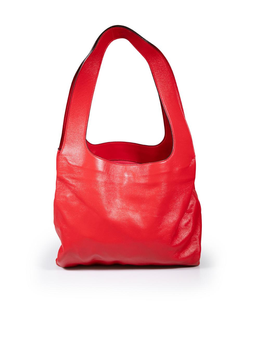Tom Ford Red Leather Jennifer Leather Tote Bag In Good Condition For Sale In London, GB