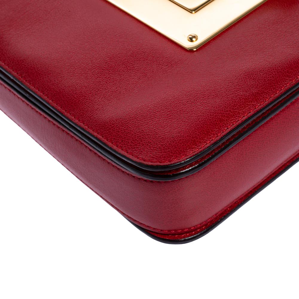 Tom Ford Red Leather Large Natalia Shoulder Bag 4