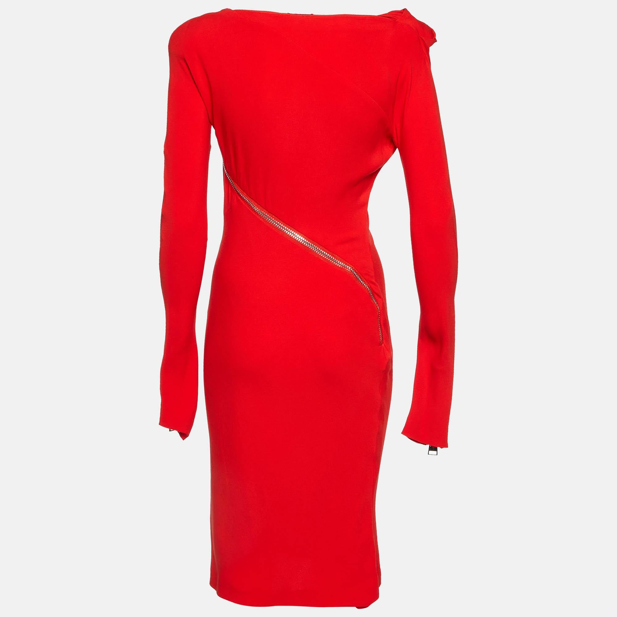 Step into timeless elegance with this Tom Ford red dress. Meticulously crafted  it embodies grace and sophistication  making it the perfect choice for those seeking an exquisite wardrobe addition.