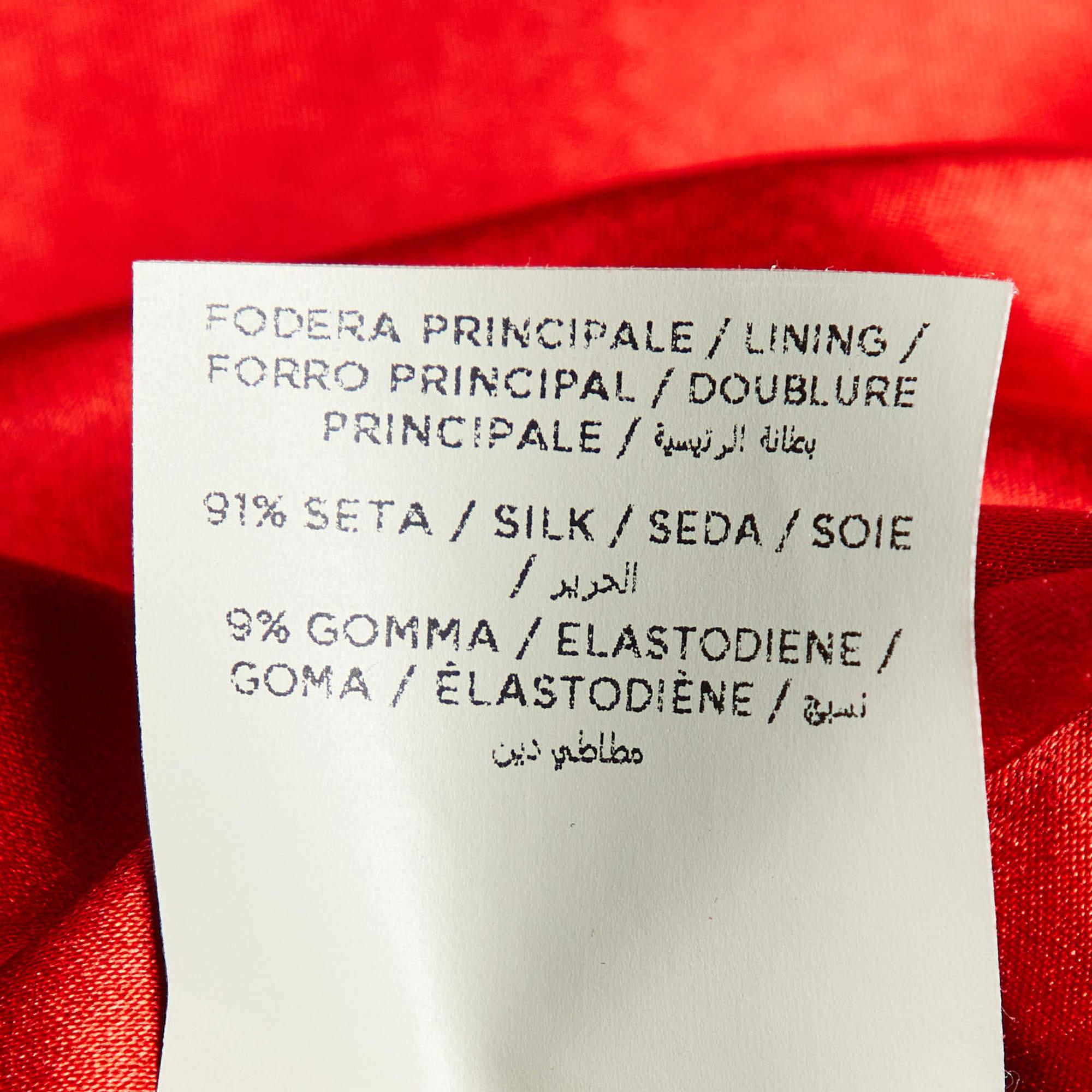 Tom Ford Red Silk Draped Zip Detail Short Dress S For Sale 4