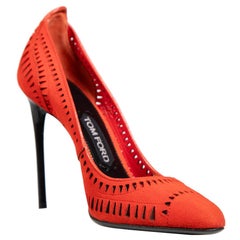 Tom Ford Rot Wildleder Cut Out Pumps Größe IT 38