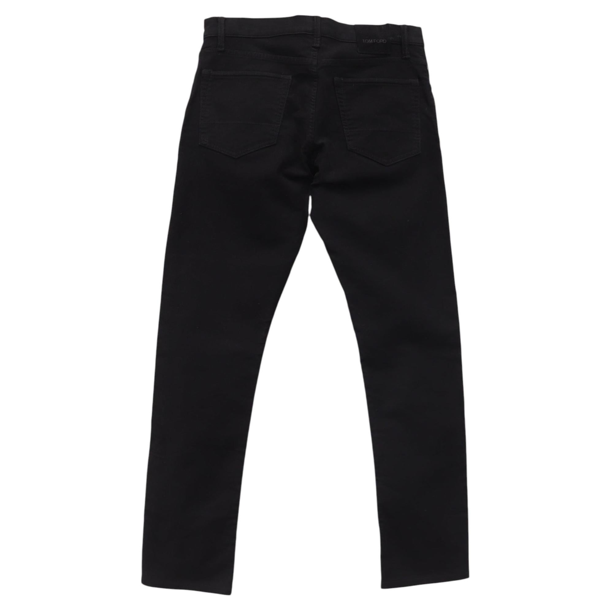Tom Ford Regular-Fit Jeans in Black Cotton
