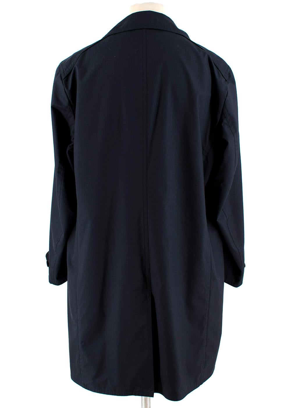 Tom Ford Reversible Navy Blue Wool Trench Coat - Size XL 56 IT  For Sale 3