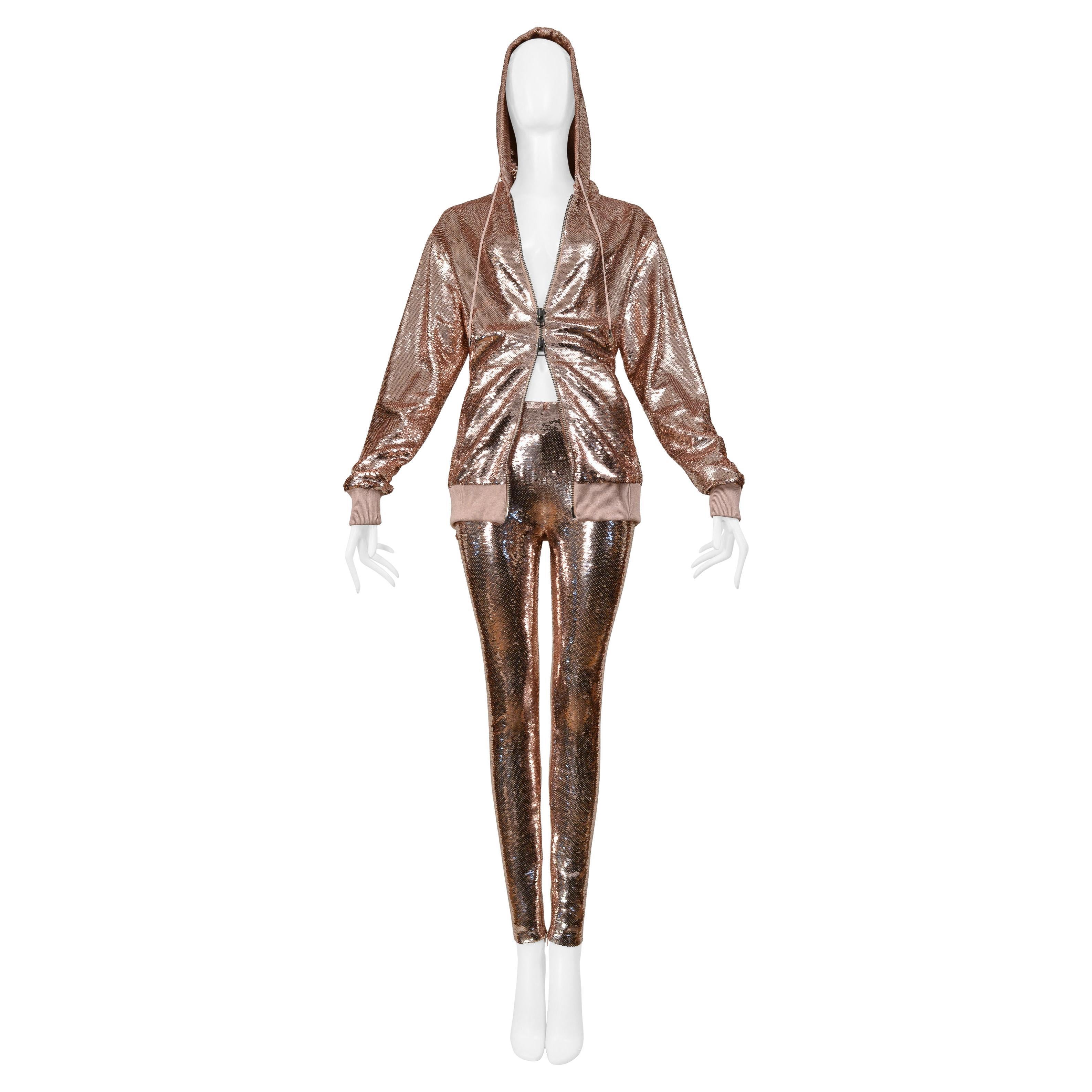 Tom Ford Rose Gold Sequin Jogger Jacket 2018 im Angebot