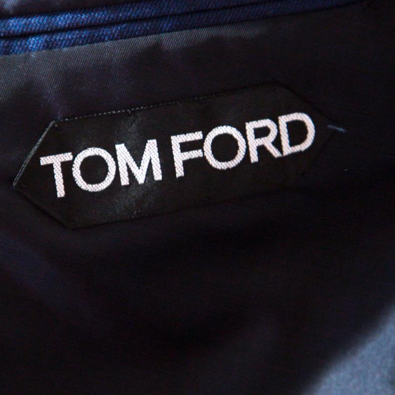 Women's Tom Ford Royal Blue Silk Twill Tailored Blazer M