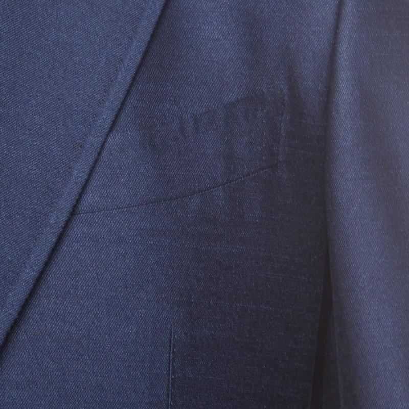 Tom Ford Royal Blue Silk Twill Tailored Blazer M In Excellent Condition In Dubai, Al Qouz 2