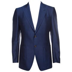 Tom Ford Royal Blue Silk Twill Tailored Blazer M