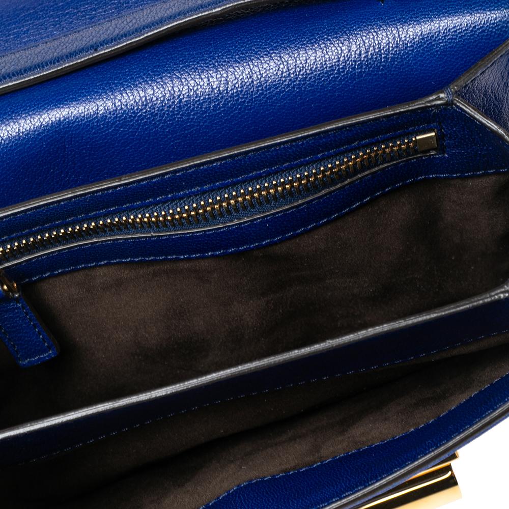 Tom Ford Royal Blue Suede and Leather Small Natalia Shoulder Bag 1