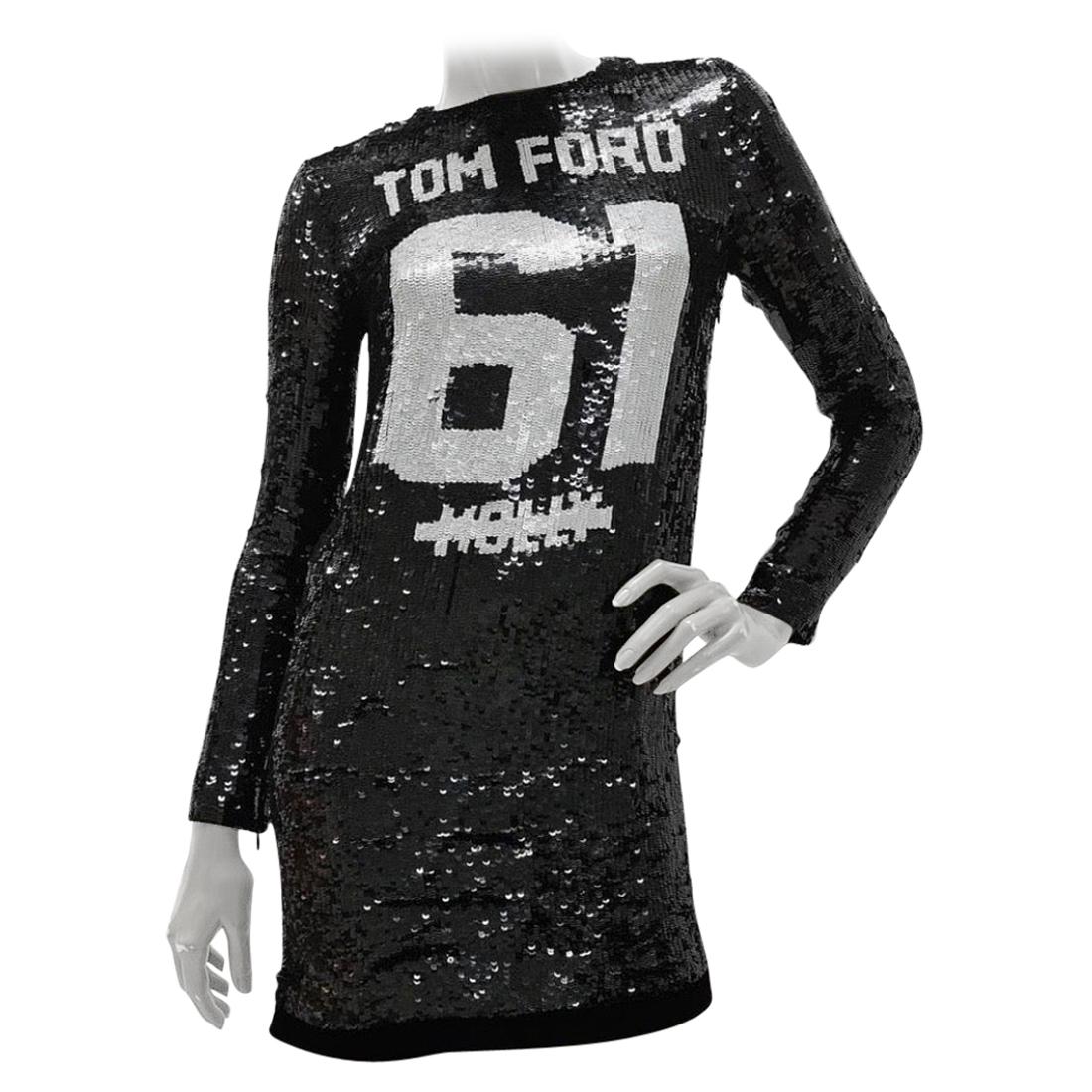 Tom Ford Runway MOLLY 61 Sequin Embellished Mini Dress 