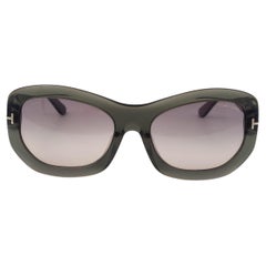 TOM FORD sage green AMY Oval Sunglasses TF382