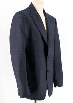 Tom Ford Shelton Navy & Black Houndstooth Jacket	SIZE L