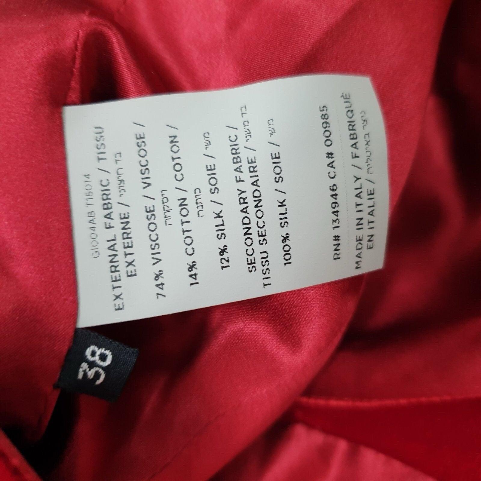 TOM FORD Shelton Cuello chal Terciopelo Rojo Chaqueta deportiva Chaqueta esmoquin Cena Sz.38 en Bueno estado para la venta en Krakow, PL