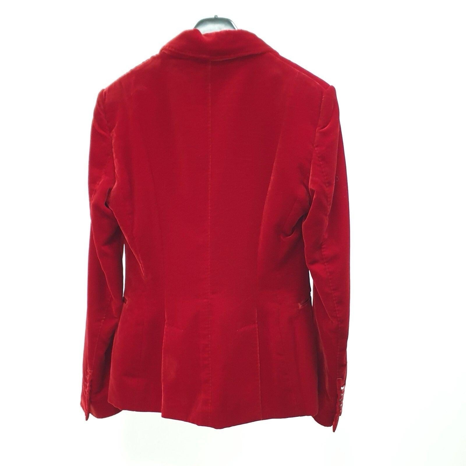 TOM FORD Shelton Cuello chal Terciopelo Rojo Chaqueta deportiva Chaqueta esmoquin Cena Sz.38 en venta 3