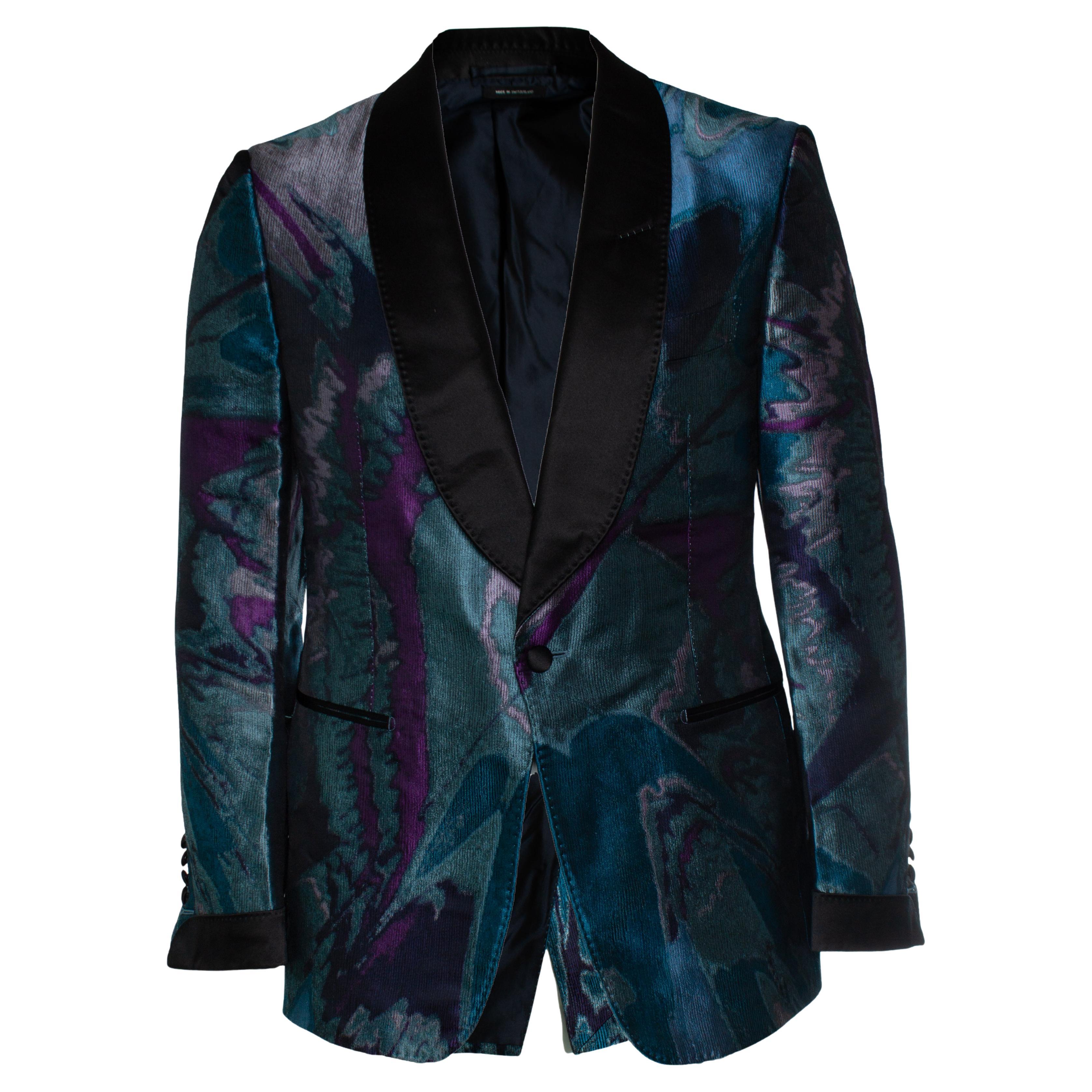 Tom Ford, Shelton tuxedo jacket in blue purple