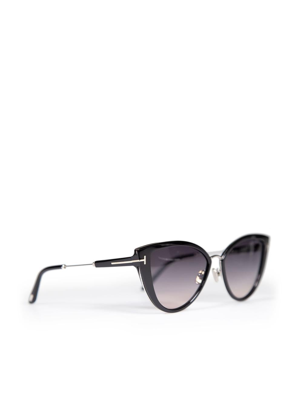 Tom Ford Shiny Black Anjelica Sunglasses In New Condition For Sale In London, GB
