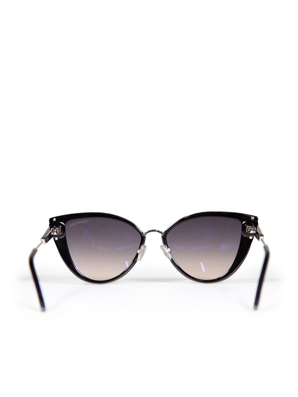 Tom Ford Glänzende Schwarze Anjelica-Sonnenbrille Damen im Angebot