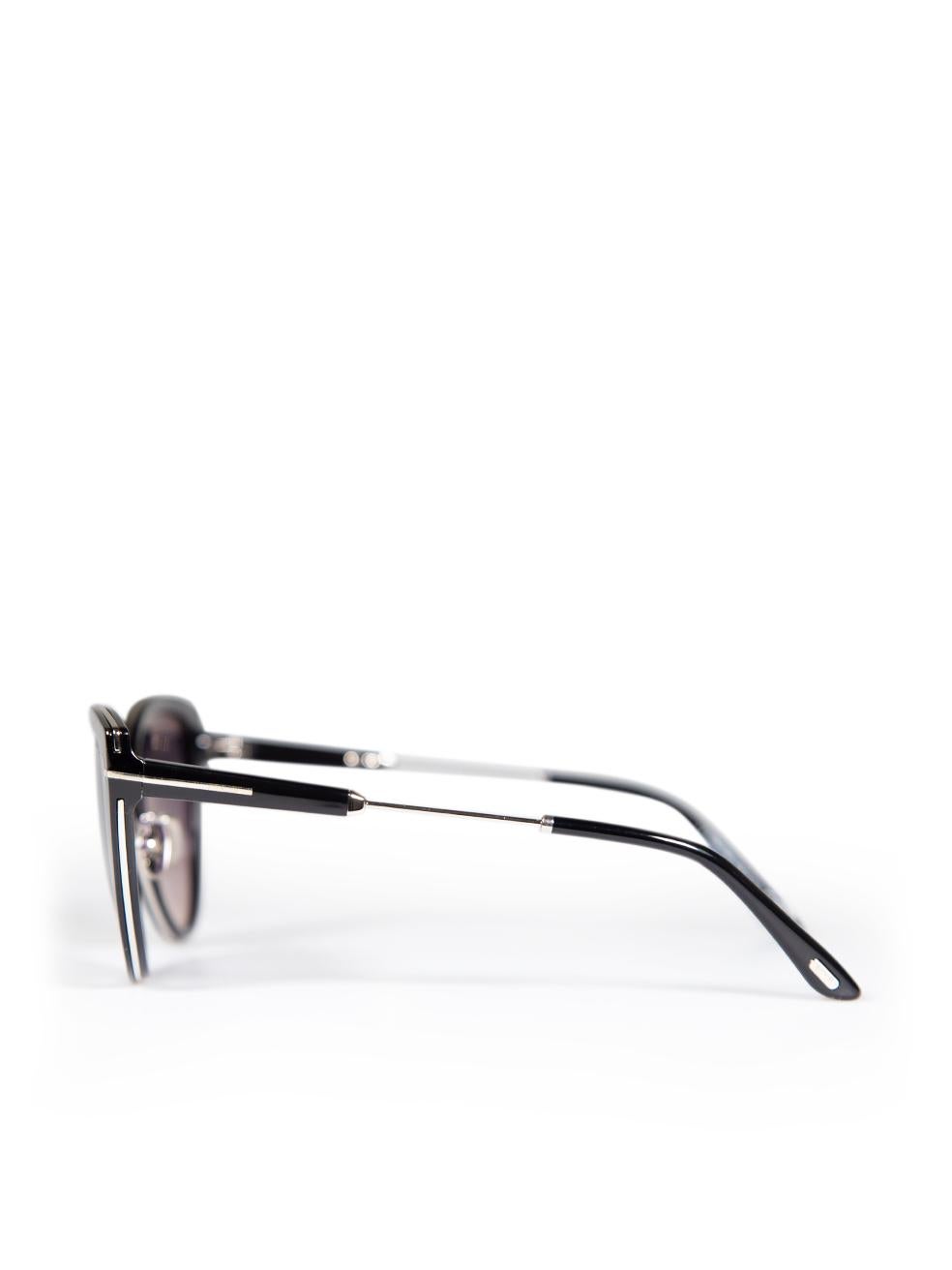 Tom Ford Glänzende Schwarze Anjelica-Sonnenbrille im Angebot 1