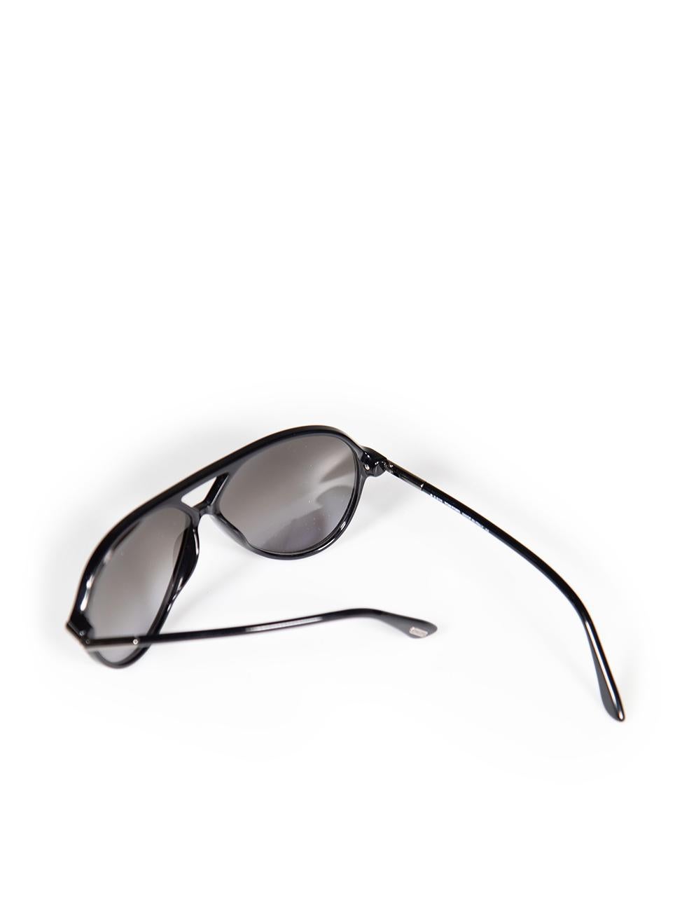 Tom Ford Shiny Black Leopold Sunglasses For Sale 3