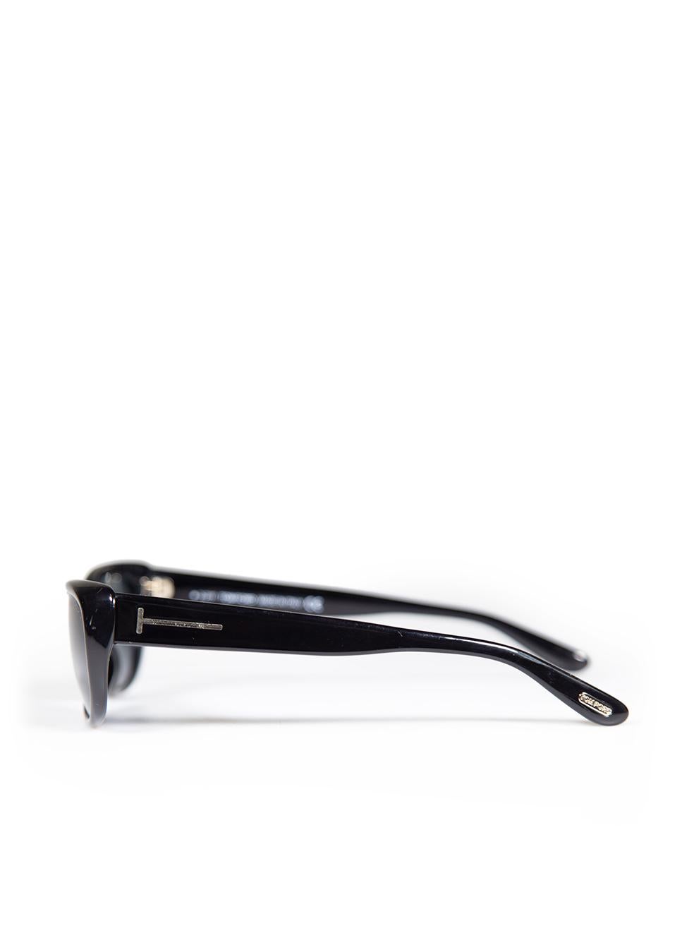 Tom Ford Shiny Black Sebastian Sunglasses For Sale 1