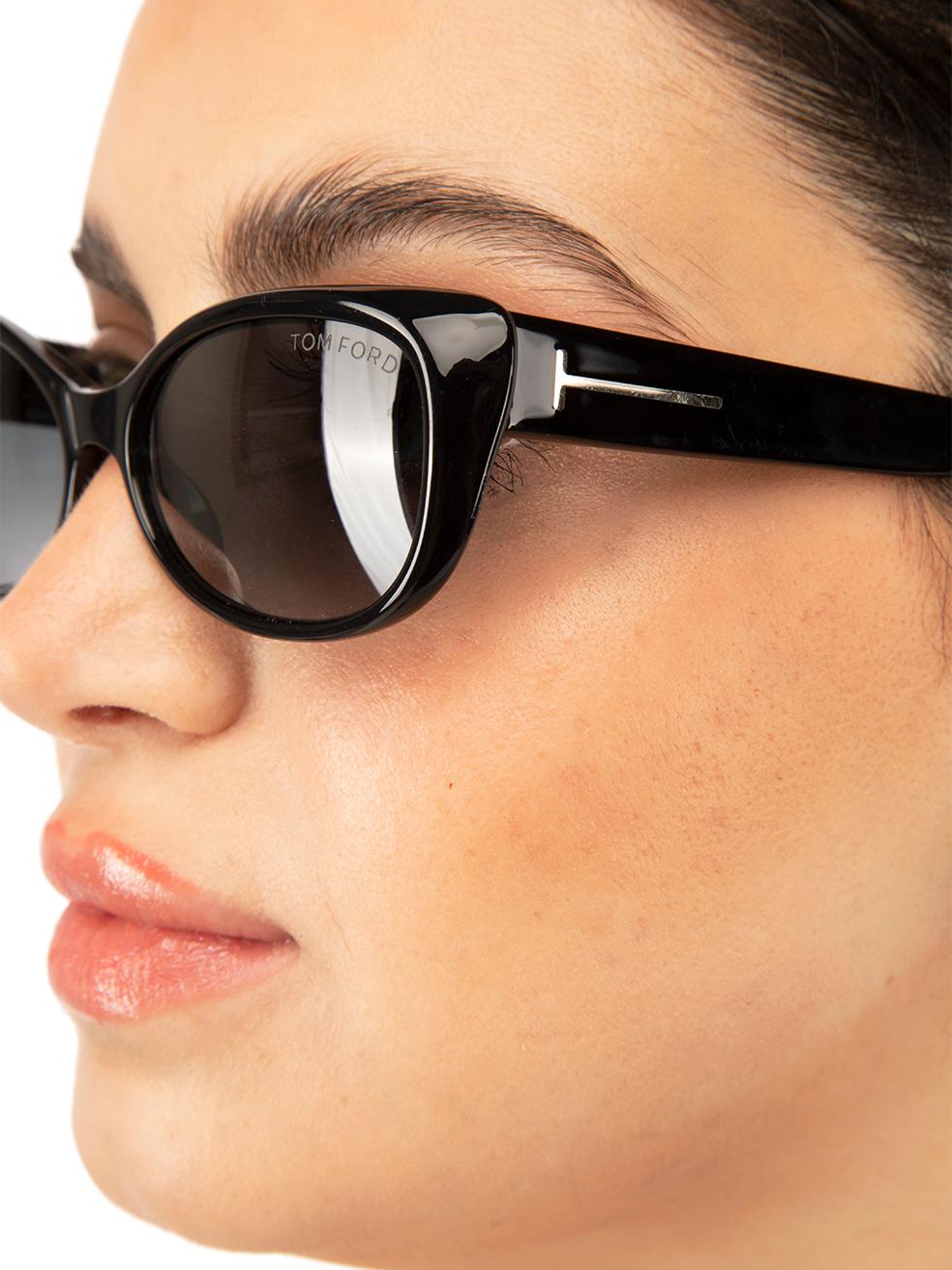 Tom Ford Shiny Black Sebastian Sunglasses For Sale 2