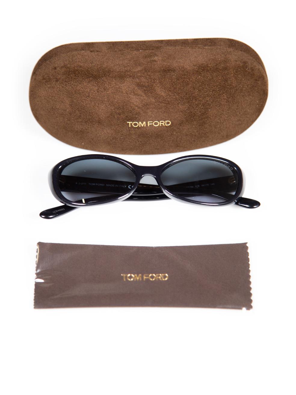 Tom Ford Shiny Black Sebastian Sunglasses For Sale 4