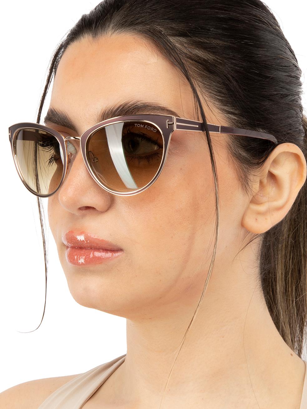 CONDITION is New with tags on this brand new Tom Ford designer item. This item comes with original packaging.
 
 
 
 Details
 
 
 Model: FT0373
 
 Shiny Dark Brown
 
 Metal
 
 Cat Eye Sunglasses
 
 Brown Gradient Lens
 
 Full-Rim
 
 100% UV