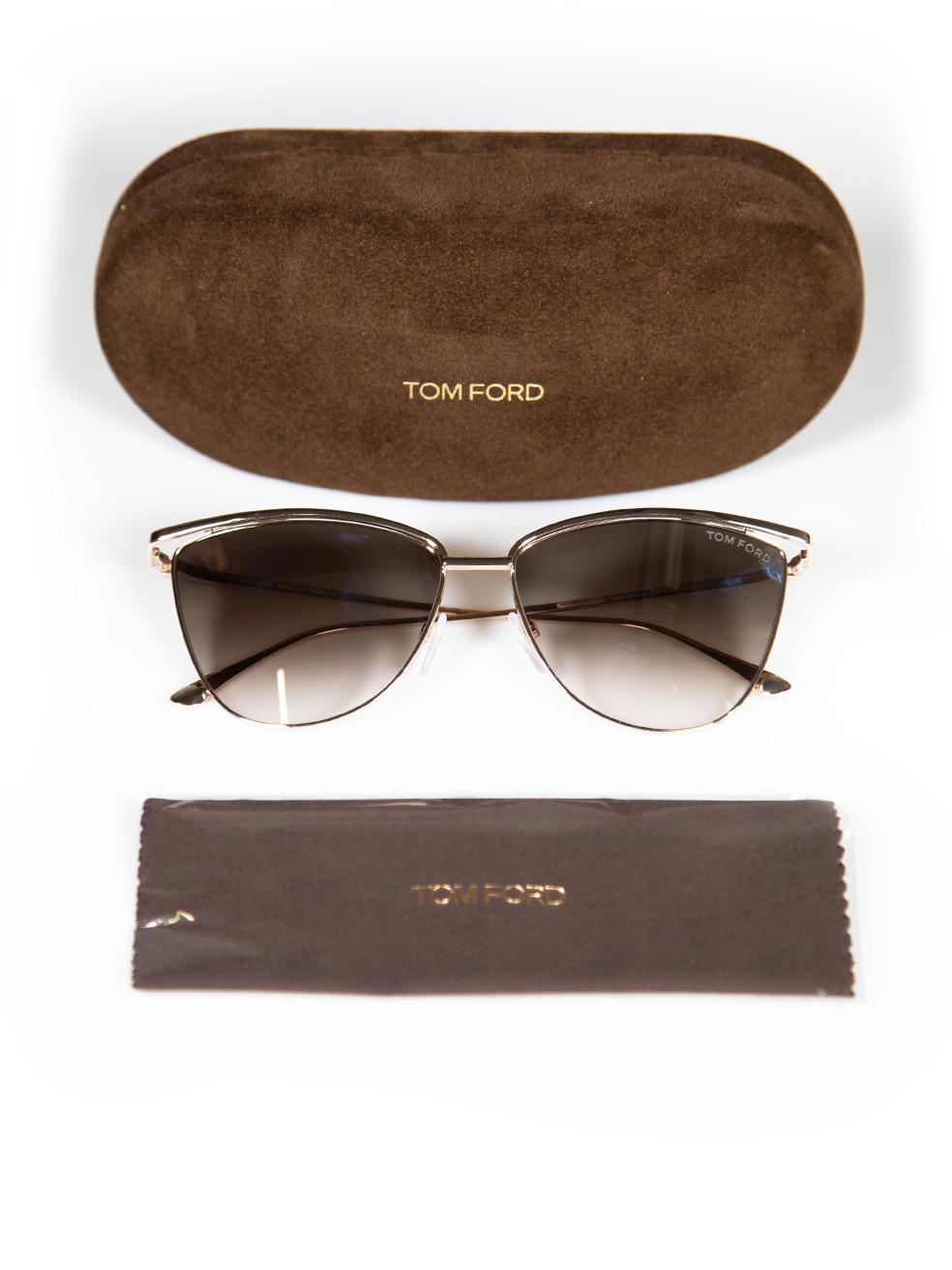 Tom Ford Shiny Rose Gold Veronica Sunglasses For Sale 4
