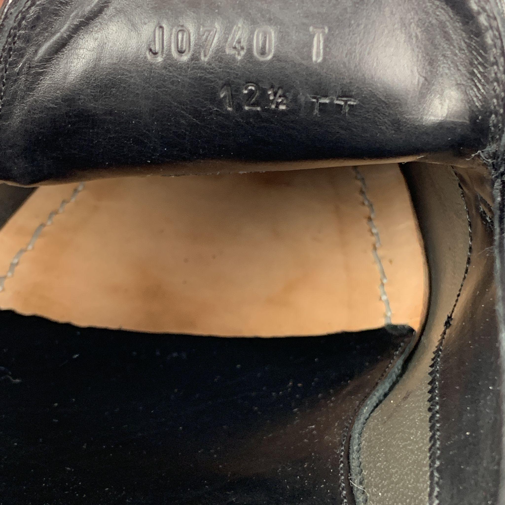 TOM FORD Shoes - Size 12 Black Solid Leather Slip On Loafers 1