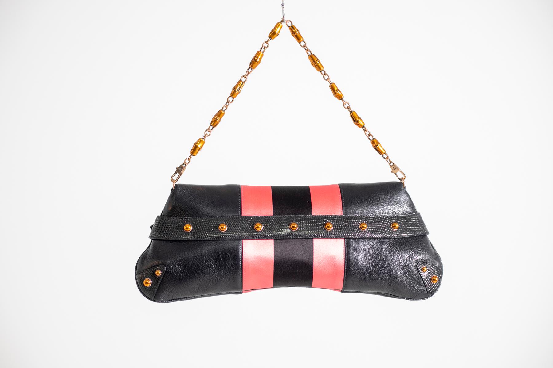 Tom Ford Shoulder Bag for Gucci in Black Leather, 1990 In Excellent Condition In Milano, IT